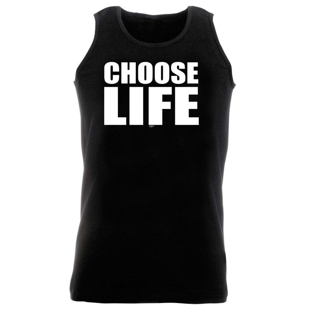 Choose Life White - Funny Novelty Vest Singlet Unisex Tank Top - 123t Australia | Funny T-Shirts Mugs Novelty Gifts