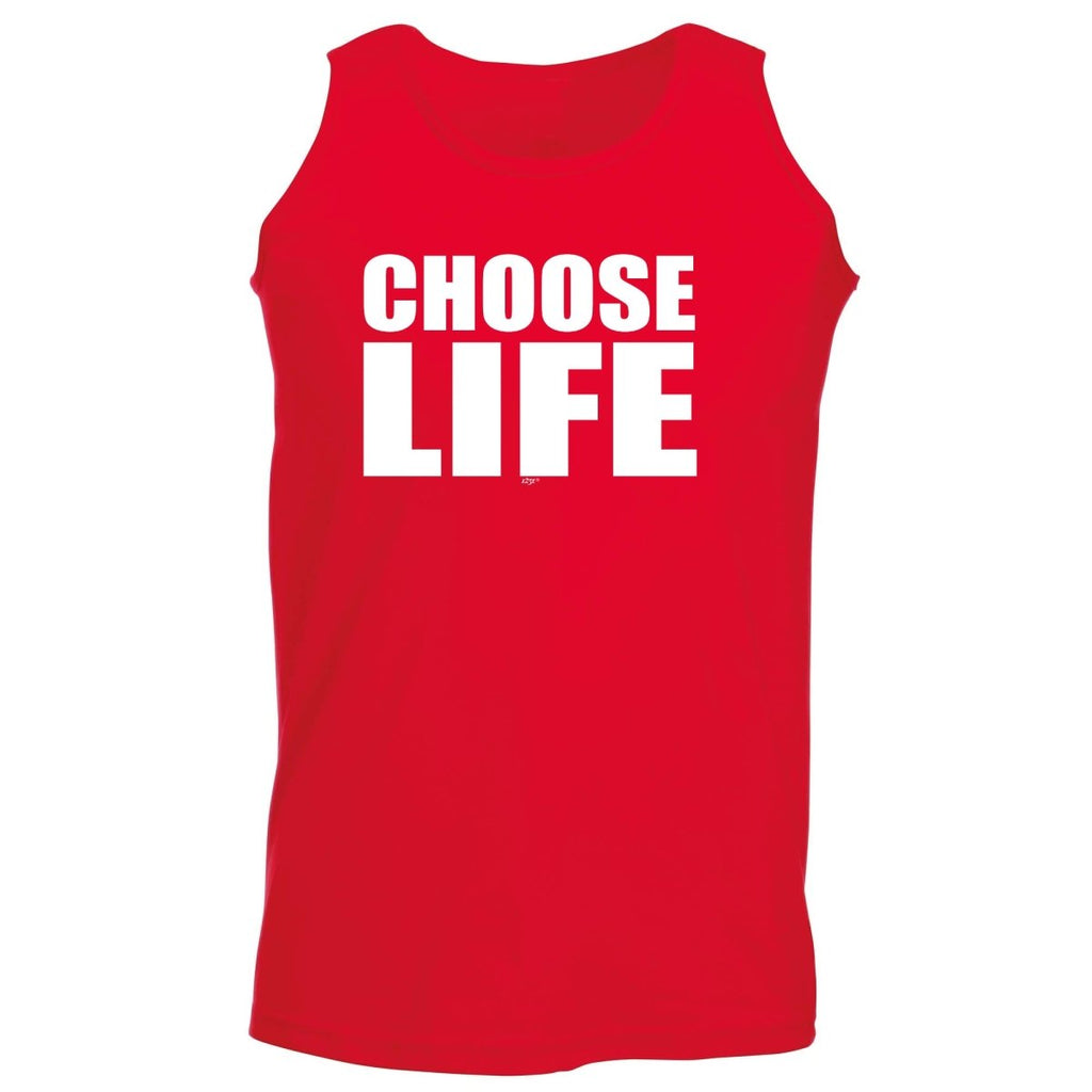 Choose Life White - Funny Novelty Vest Singlet Unisex Tank Top - 123t Australia | Funny T-Shirts Mugs Novelty Gifts