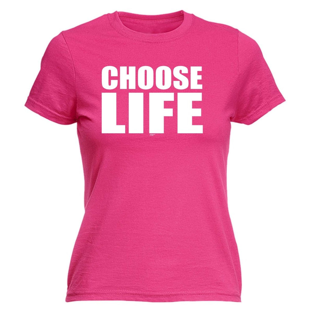 Choose Life White - Funny Novelty Womens T-Shirt T Shirt Tshirt - 123t Australia | Funny T-Shirts Mugs Novelty Gifts