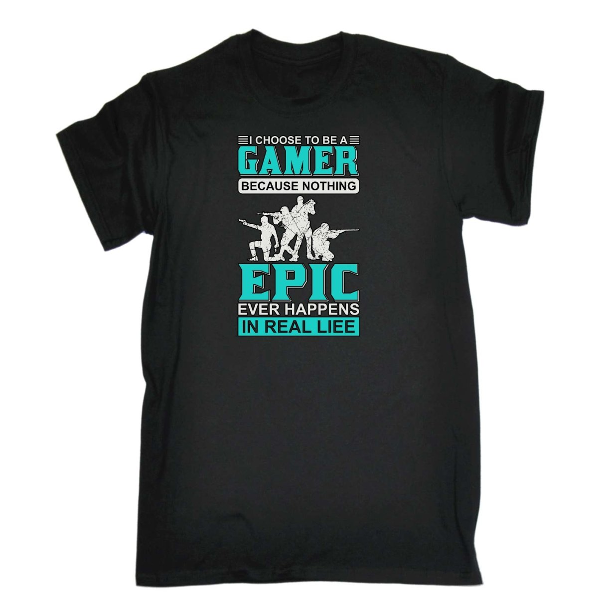 Choose To Be A Gamer Nothing Epic Happen In Real Life - Mens Funny T-Shirt Tshirts Tee Shirt - 123t Australia | Funny T-Shirts Mugs Novelty Gifts