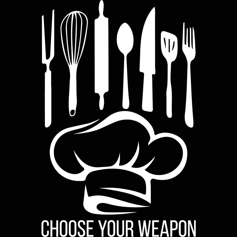 Choose Your Weapon Chef Cooking V2 - Mens Funny T-Shirt Tshirts - 123t Australia | Funny T-Shirts Mugs Novelty Gifts