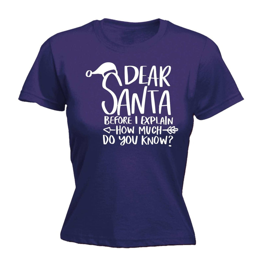 Chrismas Dearsanta Before I Explain - Funny Womens T-Shirt Tshirt - 123t Australia | Funny T-Shirts Mugs Novelty Gifts