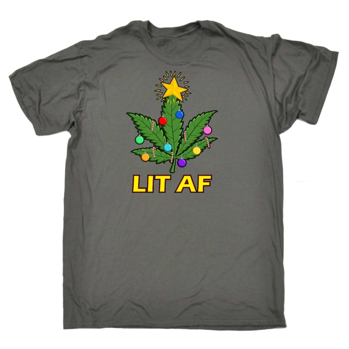 Chrismas Lit Af - Mens Funny T-Shirt Tshirts - 123t Australia | Funny T-Shirts Mugs Novelty Gifts