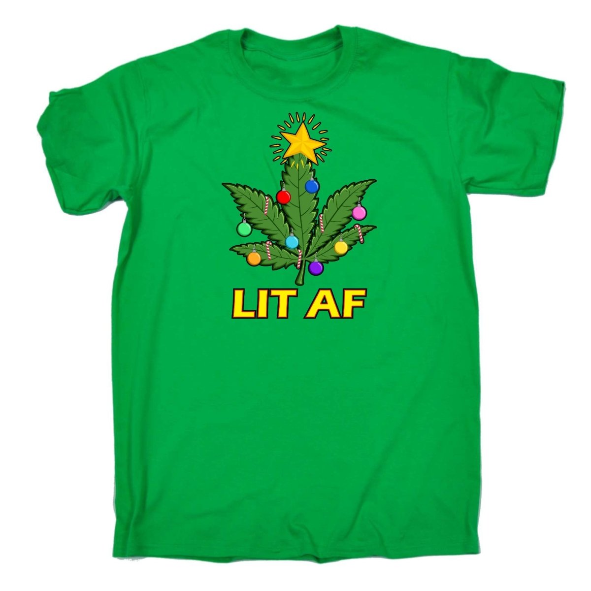 Chrismas Lit Af - Mens Funny T-Shirt Tshirts - 123t Australia | Funny T-Shirts Mugs Novelty Gifts