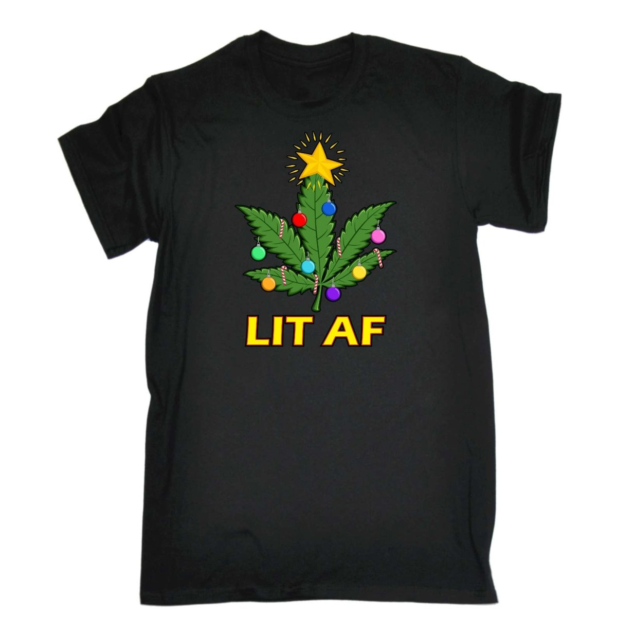 Chrismas Lit Af - Mens Funny T-Shirt Tshirts - 123t Australia | Funny T-Shirts Mugs Novelty Gifts