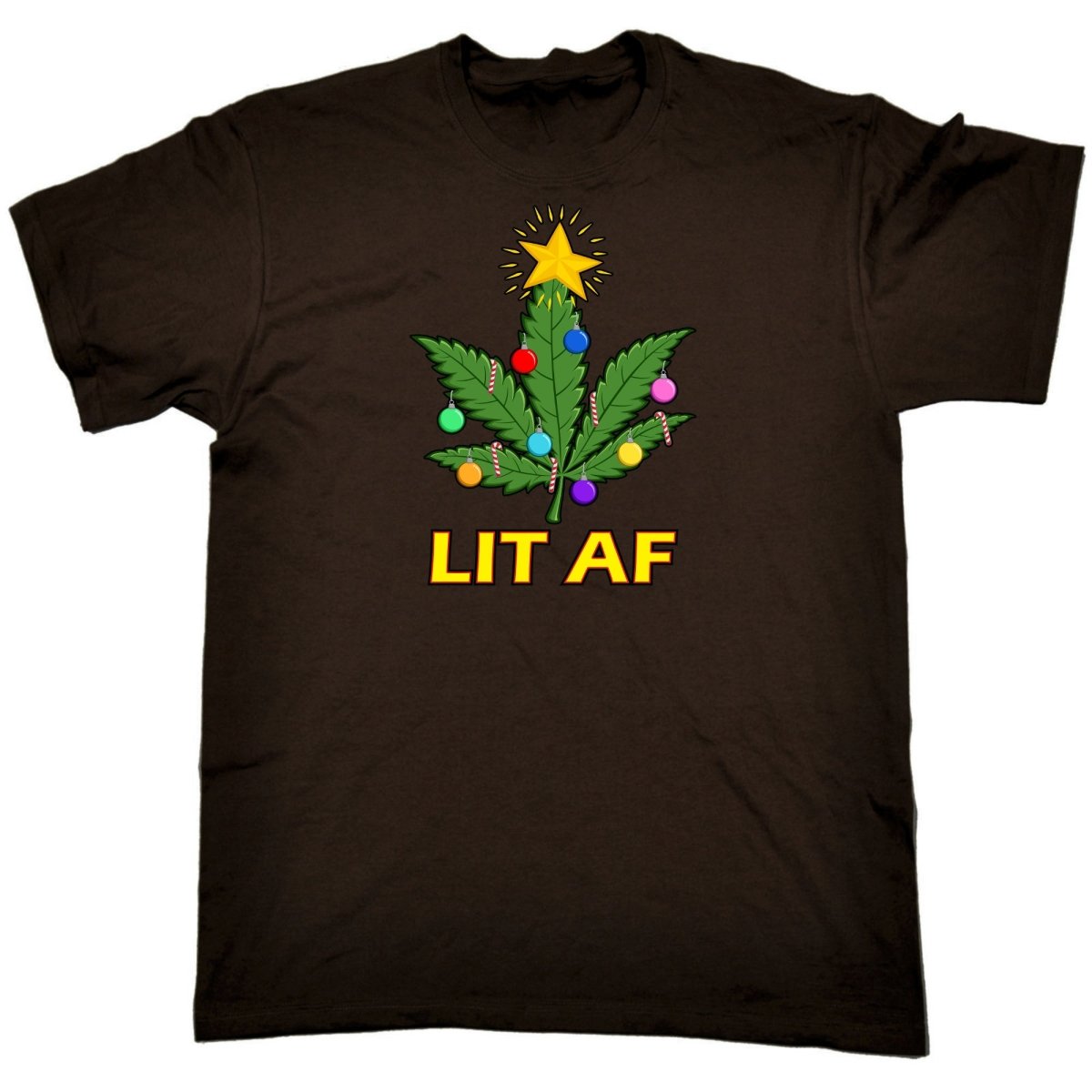 Chrismas Lit Af - Mens Funny T-Shirt Tshirts - 123t Australia | Funny T-Shirts Mugs Novelty Gifts