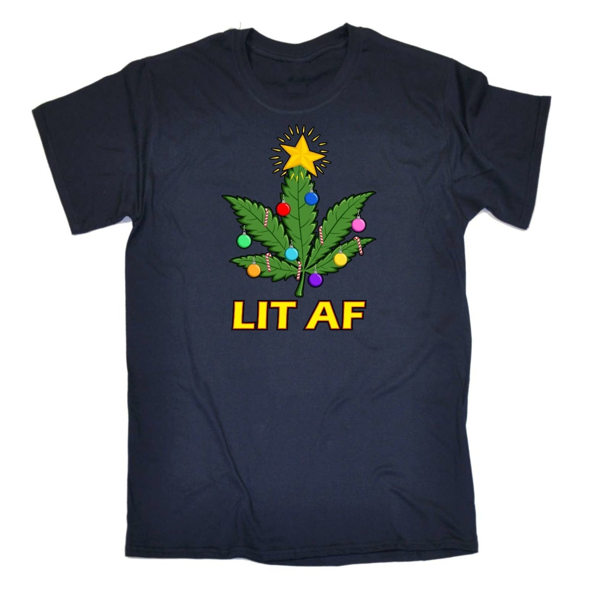 Chrismas Lit Af - Mens Funny T-Shirt Tshirts - 123t Australia | Funny T-Shirts Mugs Novelty Gifts