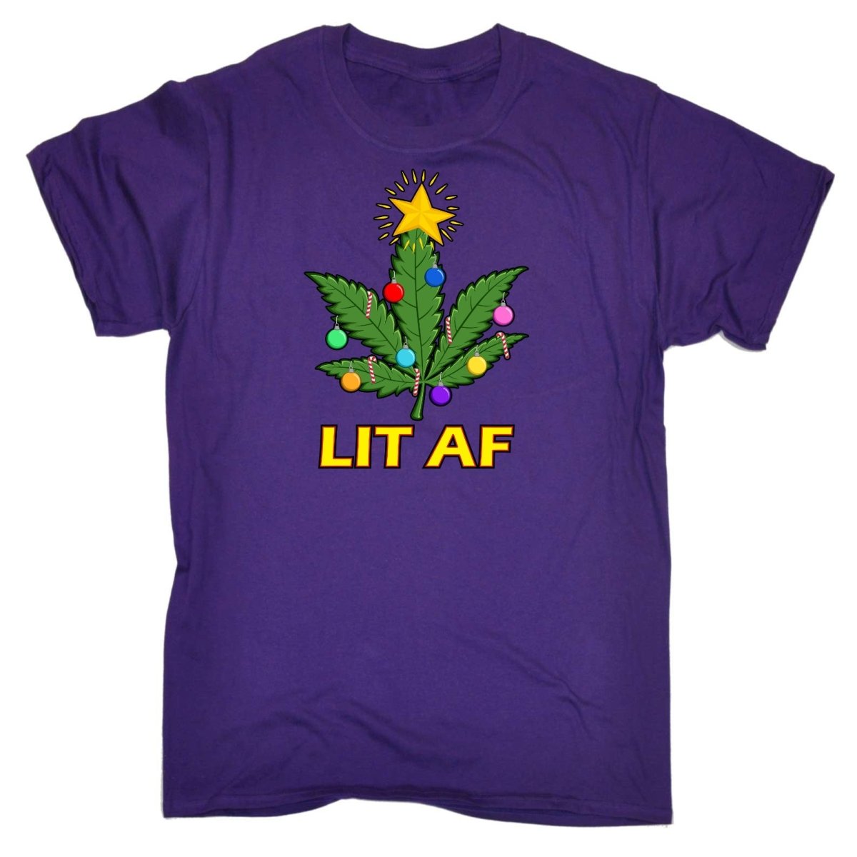 Chrismas Lit Af - Mens Funny T-Shirt Tshirts - 123t Australia | Funny T-Shirts Mugs Novelty Gifts