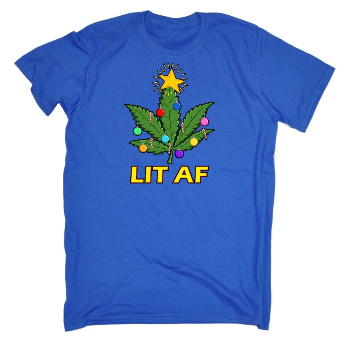 Chrismas Lit Af - Mens Funny T-Shirt Tshirts - 123t Australia | Funny T-Shirts Mugs Novelty Gifts