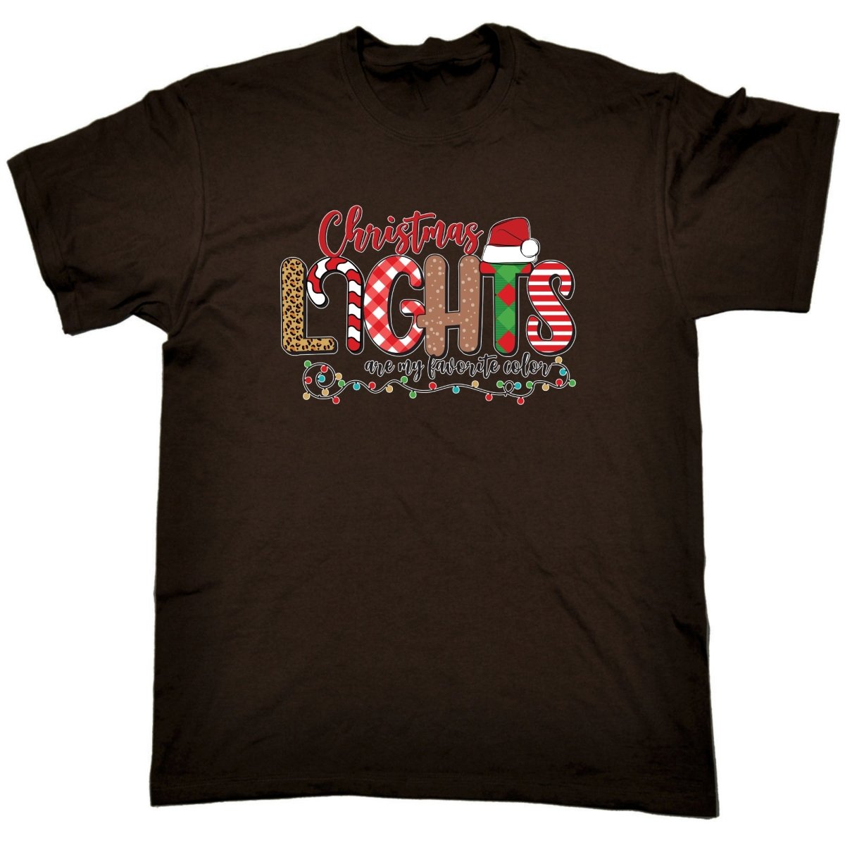 Christmas Lights Are My Favourite Color - Mens Funny T-Shirt Tshirts - 123t Australia | Funny T-Shirts Mugs Novelty Gifts