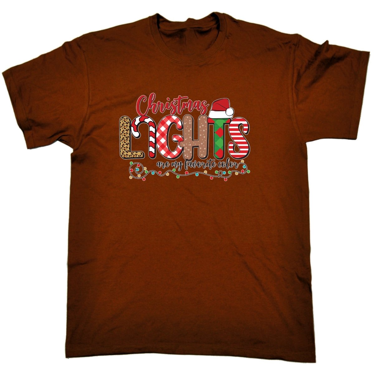 Christmas Lights Are My Favourite Color - Mens Funny T-Shirt Tshirts - 123t Australia | Funny T-Shirts Mugs Novelty Gifts