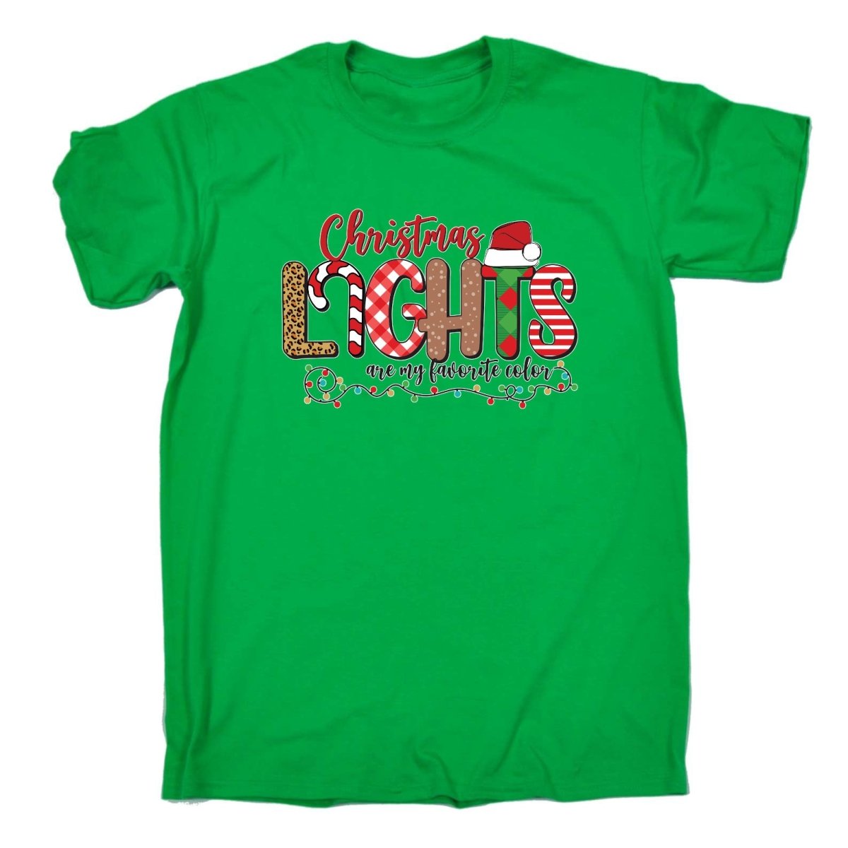 Christmas Lights Are My Favourite Color - Mens Funny T-Shirt Tshirts - 123t Australia | Funny T-Shirts Mugs Novelty Gifts