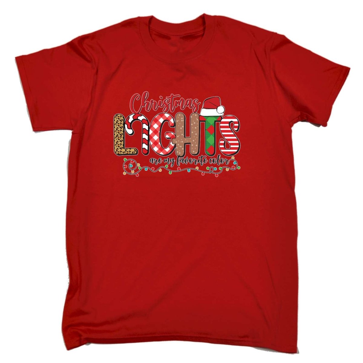Christmas Lights Are My Favourite Color - Mens Funny T-Shirt Tshirts - 123t Australia | Funny T-Shirts Mugs Novelty Gifts