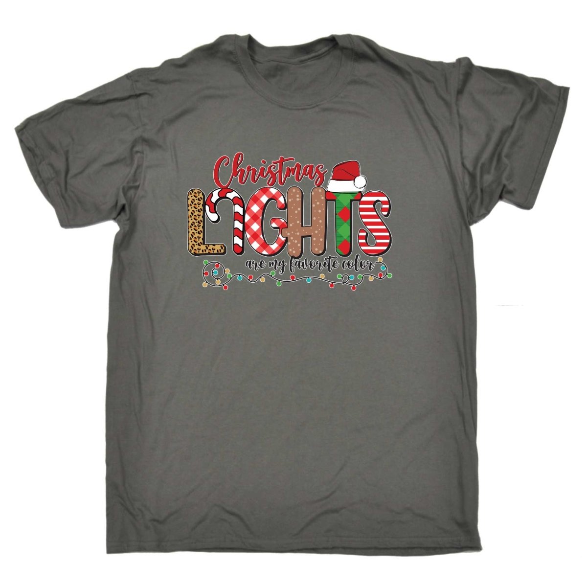 Christmas Lights Are My Favourite Color - Mens Funny T-Shirt Tshirts - 123t Australia | Funny T-Shirts Mugs Novelty Gifts