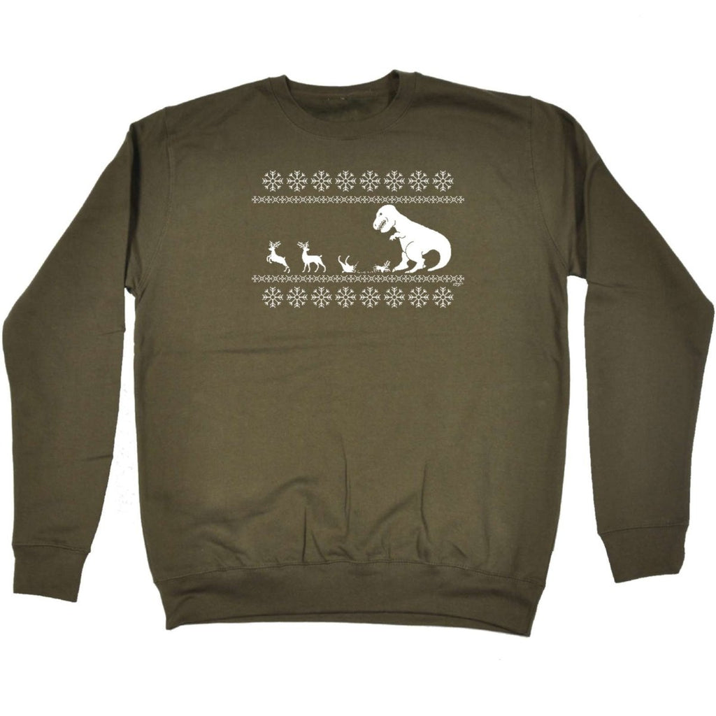 Christmas Lunch For Trex Jumper - Funny Novelty Sweatshirt - 123t Australia | Funny T-Shirts Mugs Novelty Gifts