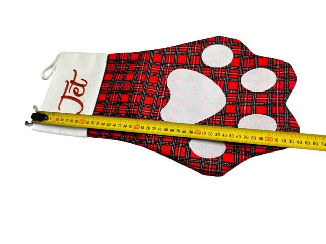 Christmas Pet Stocking Gift Bag Dog Cat Paw Socks Xmas Tree Decorations ANY NAME - 123t Australia | Funny T-Shirts Mugs Novelty Gifts