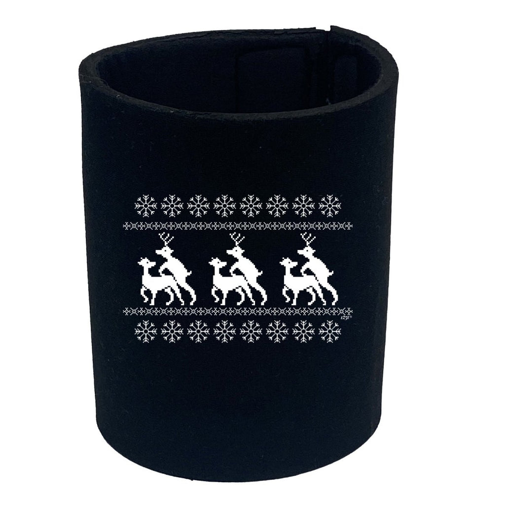 Christmas Reindeer Humping Jumper - Funny Novelty Stubby Holder - 123t Australia | Funny T-Shirts Mugs Novelty Gifts