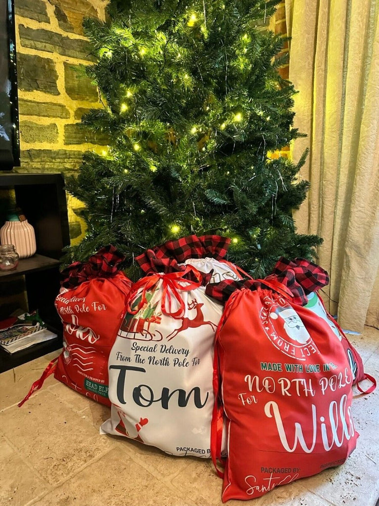 Christmas Santa Sacks Personalised XMAS Large Jumbo Sack Gifts Stocking Bag - 123t Australia | Funny T-Shirts Mugs Novelty Gifts