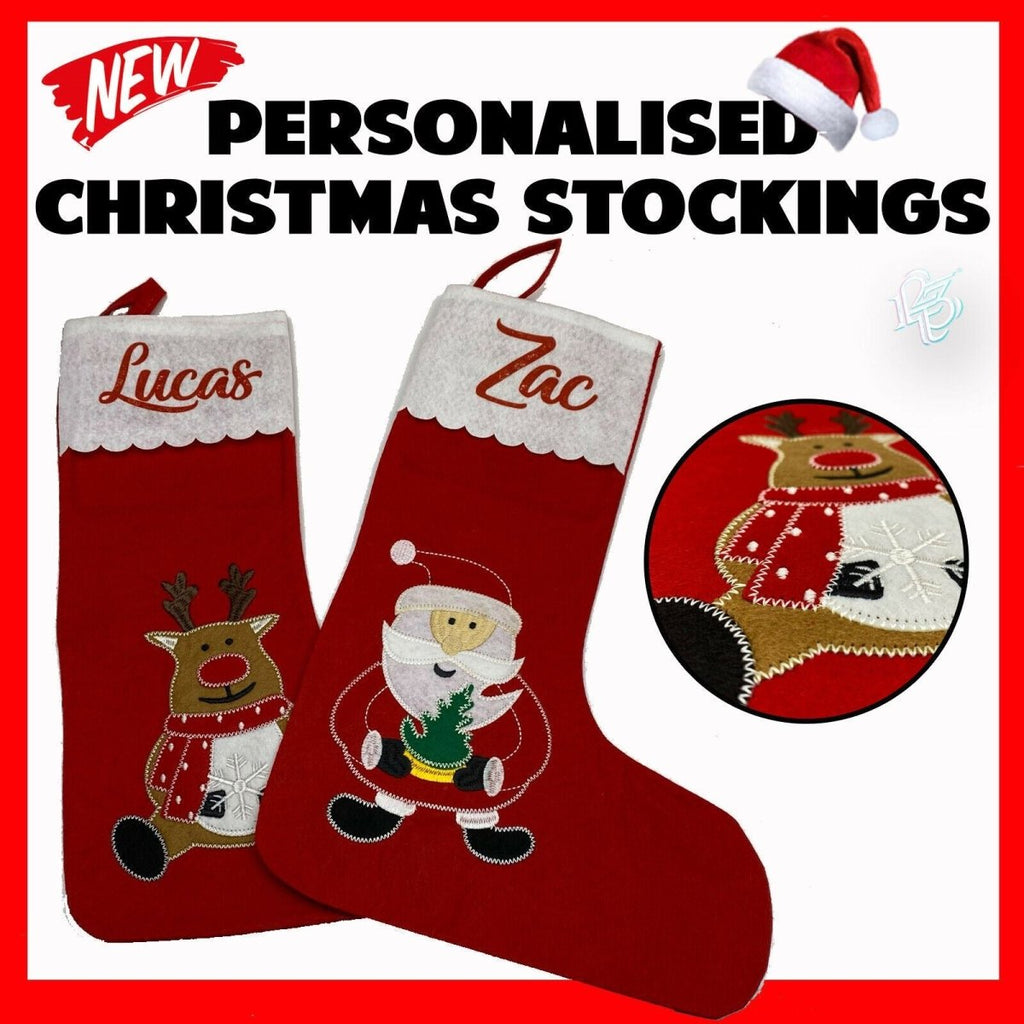 Christmas Stocking Personalised Xmas Stocking Gifts Bag Ornament Gifts Stockings - 123t Australia | Funny T-Shirts Mugs Novelty Gifts