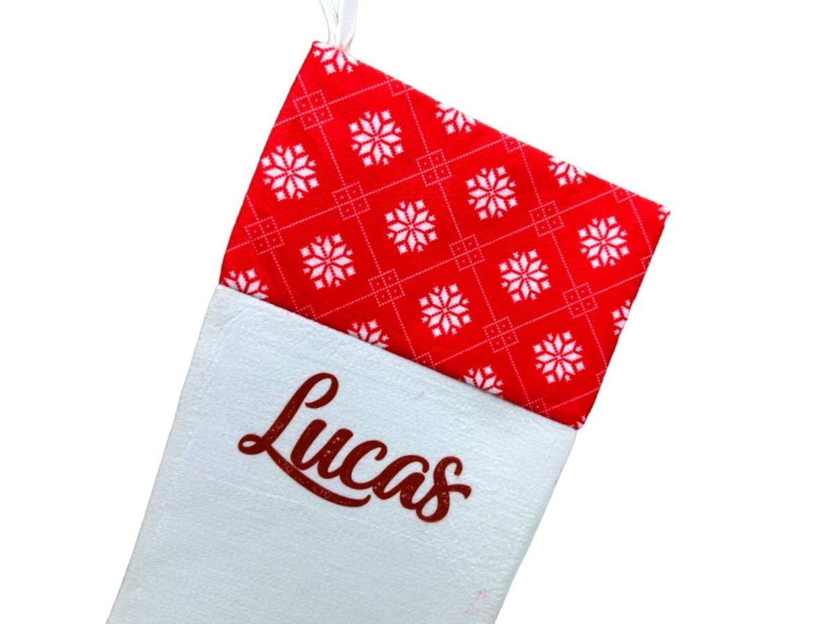 Christmas Stocking Personalised Xmas Text Image Tree Gifts Bag Gifts Stockings - 123t Australia | Funny T-Shirts Mugs Novelty Gifts