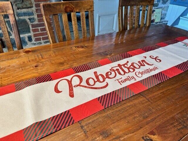 Christmas Table Runner Family Personalised Tablecloth Christmas Xmas Decorations - 123t Australia | Funny T-Shirts Mugs Novelty Gifts