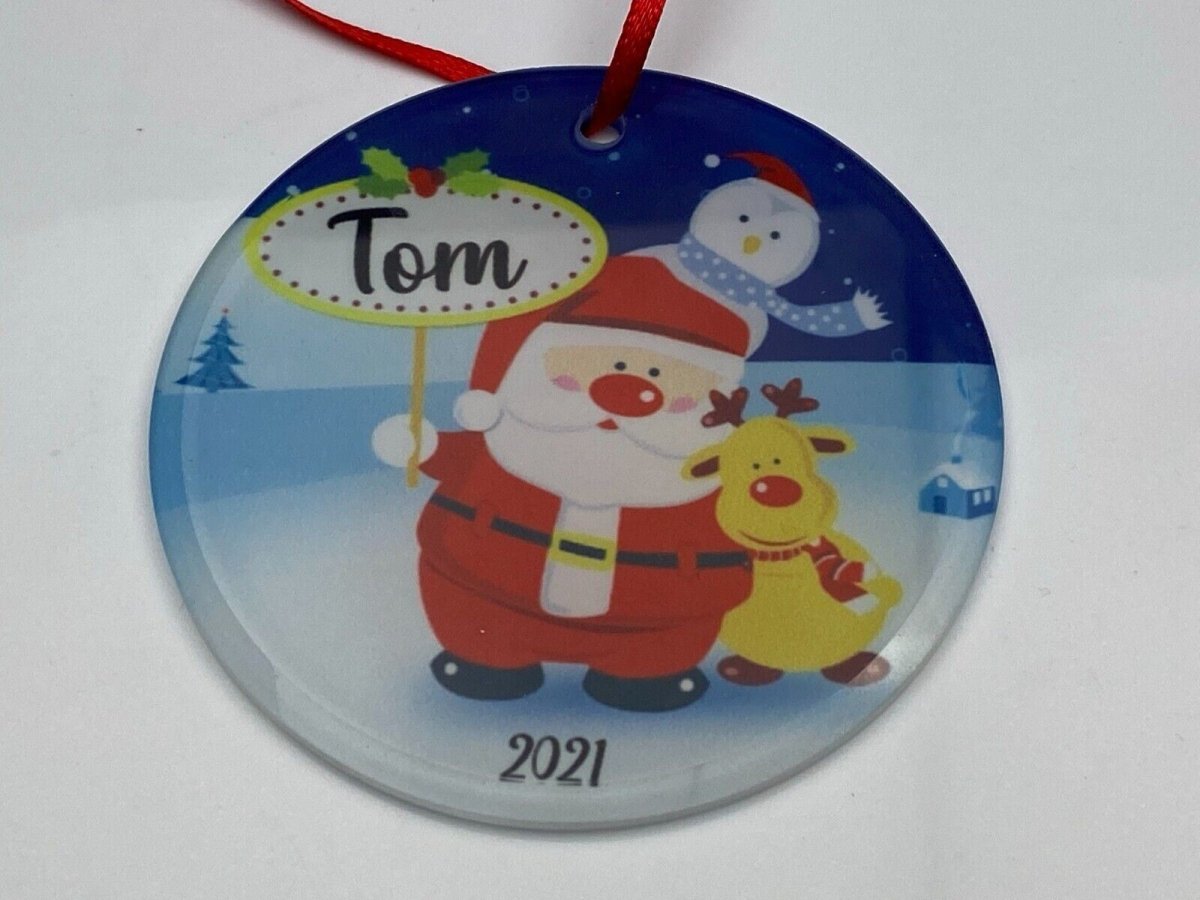 Christmas Tree Decorations Personalised Photo Xmas Ornaments Hanging Decoration - 123t Australia | Funny T-Shirts Mugs Novelty Gifts