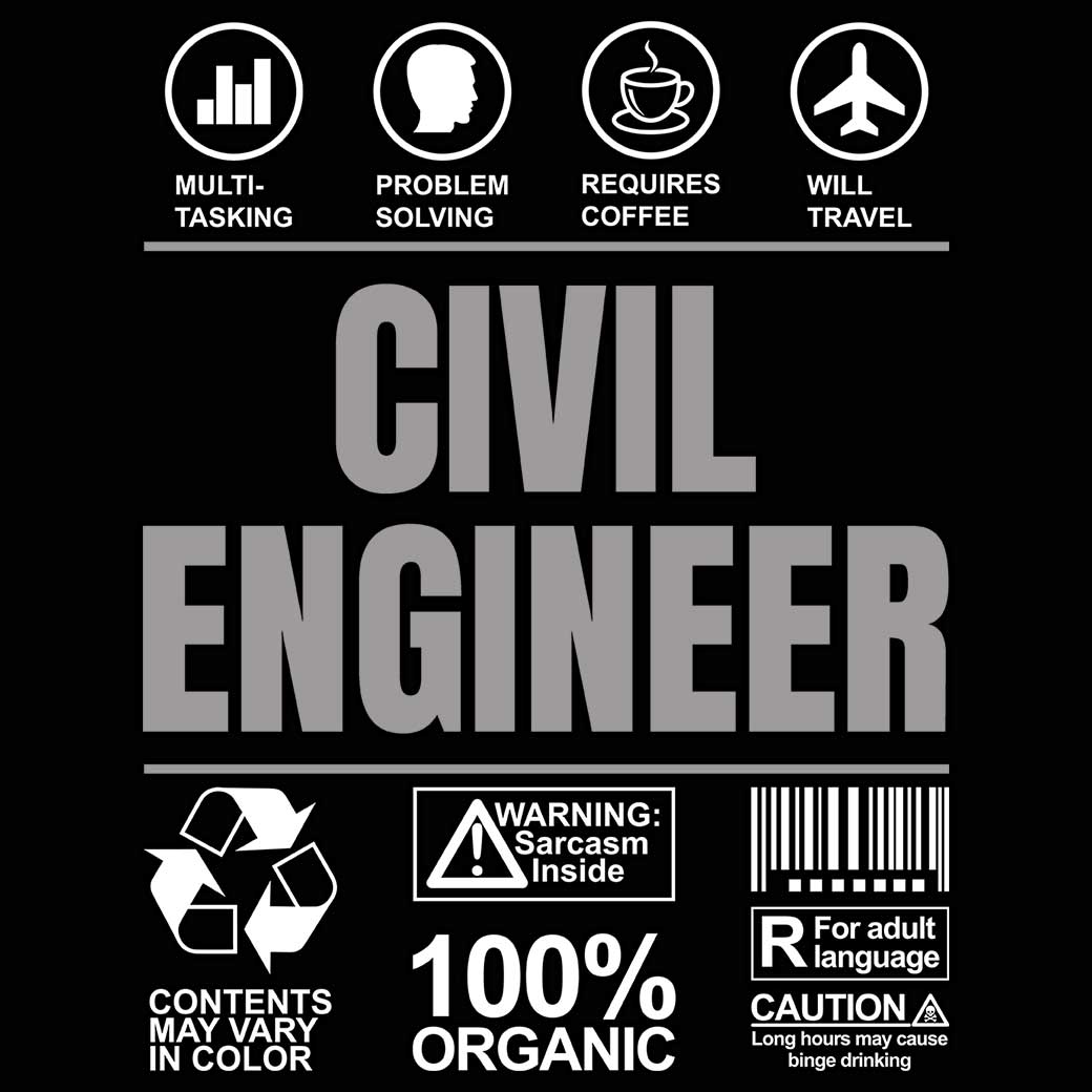 Civil Engineer Sarcastic Humour - Mens Funny T-Shirt Tshirts - 123t Australia | Funny T-Shirts Mugs Novelty Gifts
