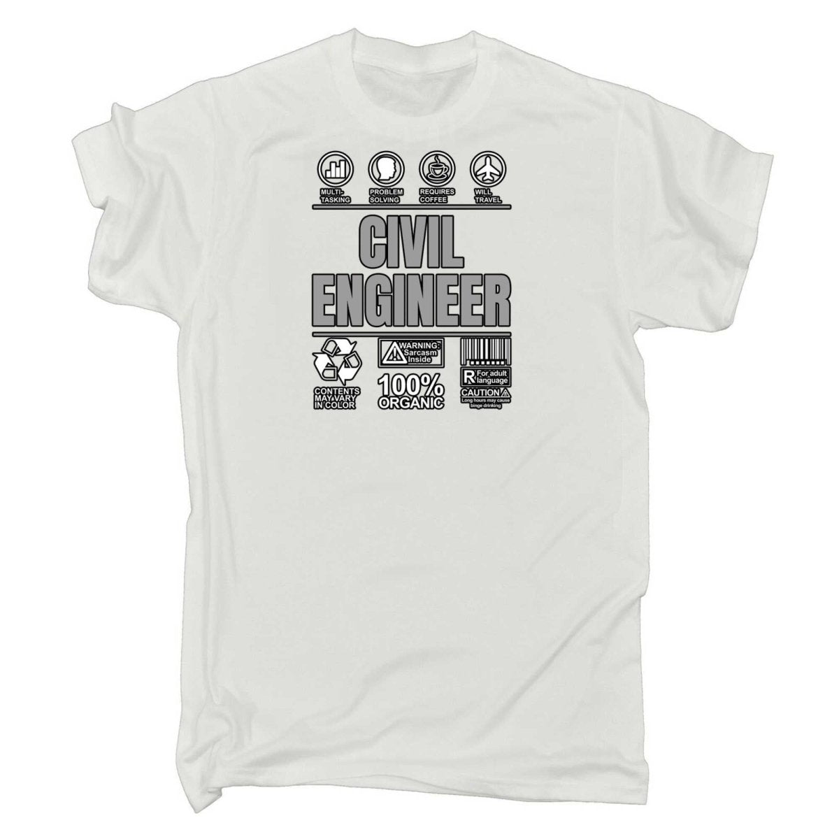 Civil Engineer Sarcastic Humour - Mens Funny T-Shirt Tshirts - 123t Australia | Funny T-Shirts Mugs Novelty Gifts