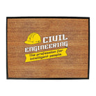 Civil Engineering - Funny Novelty Doormat Man Cave Floor mat - 123t Australia | Funny T-Shirts Mugs Novelty Gifts