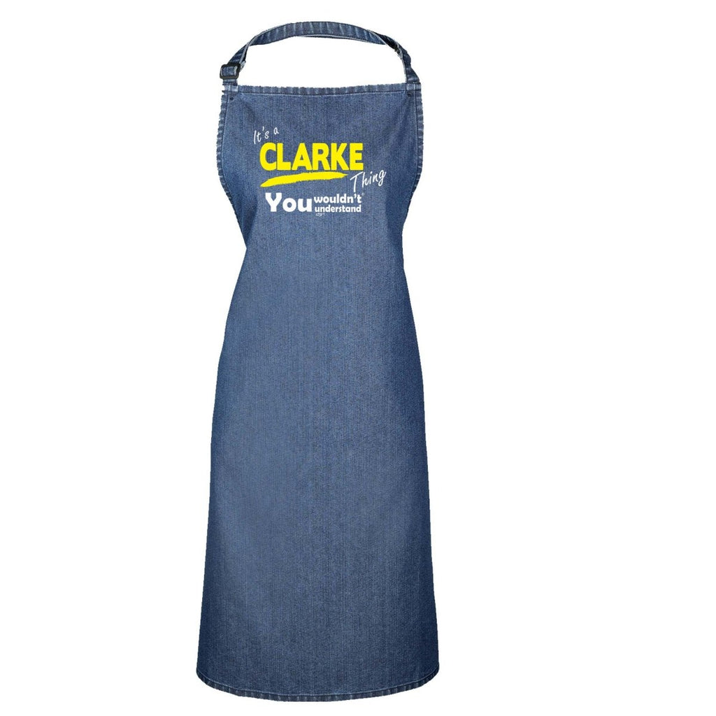 Clarke V1 Surname Thing - Funny Novelty Kitchen Adult Apron - 123t Australia | Funny T-Shirts Mugs Novelty Gifts