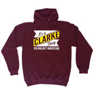 Clarke V2 Surname Thing - Funny Novelty Hoodies Hoodie - 123t Australia | Funny T-Shirts Mugs Novelty Gifts