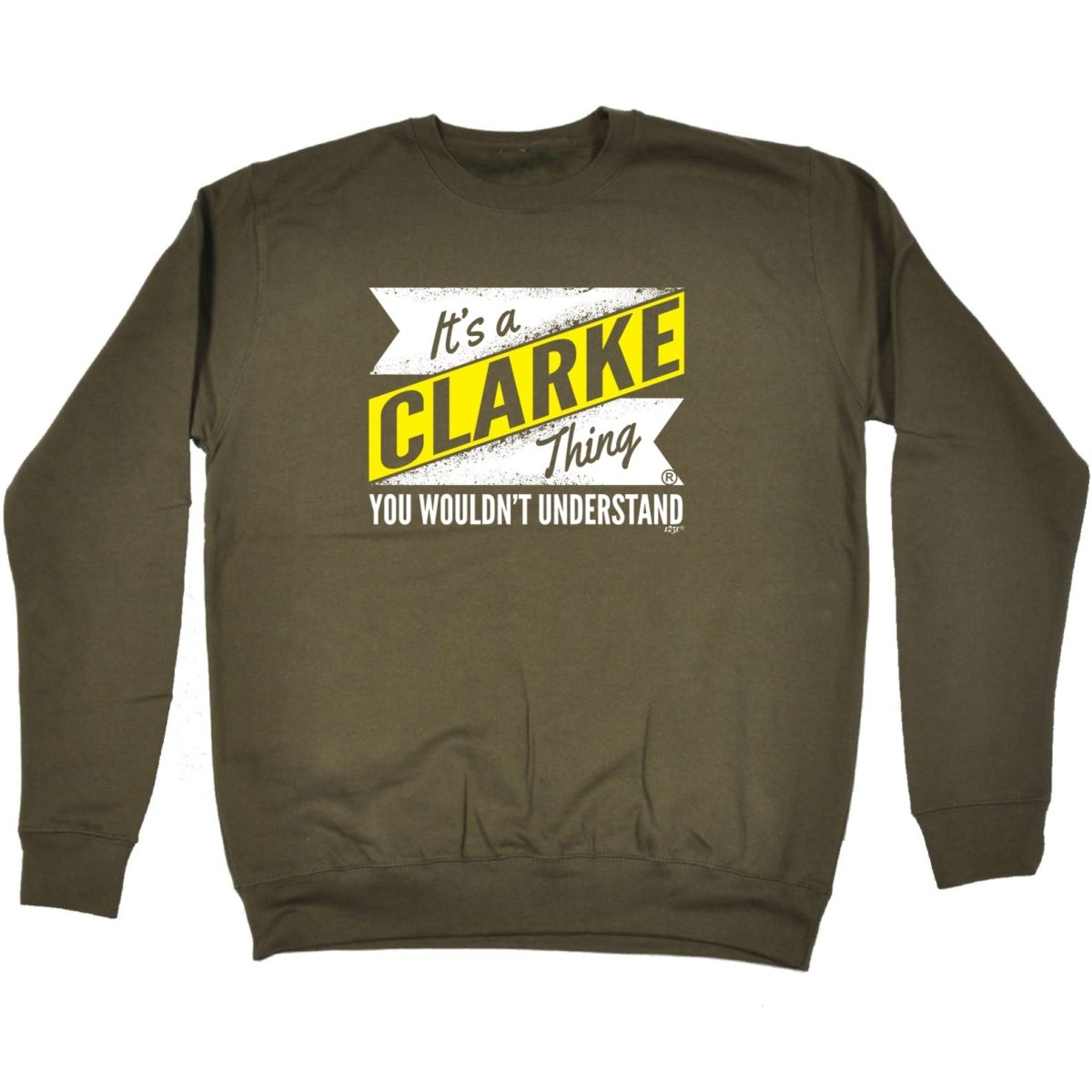 Clarke V2 Surname Thing - Funny Novelty Sweatshirt - 123t Australia | Funny T-Shirts Mugs Novelty Gifts