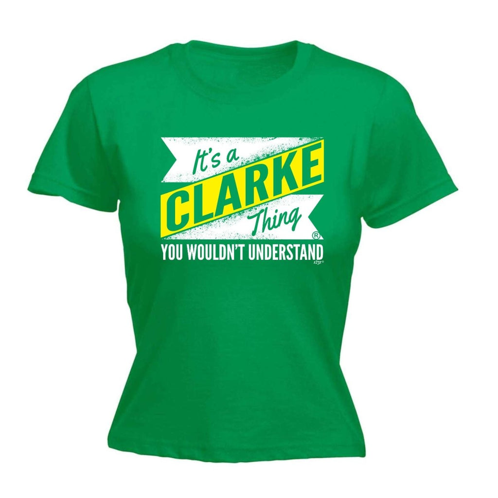 Clarke V2 Surname Thing - Funny Novelty Womens T-Shirt T Shirt Tshirt - 123t Australia | Funny T-Shirts Mugs Novelty Gifts