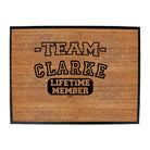 Clarke V2 Team Lifetime Member - Funny Novelty Doormat Man Cave Floor mat - 123t Australia | Funny T-Shirts Mugs Novelty Gifts