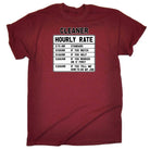 Cleaner Hourly Rate - Mens Funny T-Shirt Tshirts - 123t Australia | Funny T-Shirts Mugs Novelty Gifts