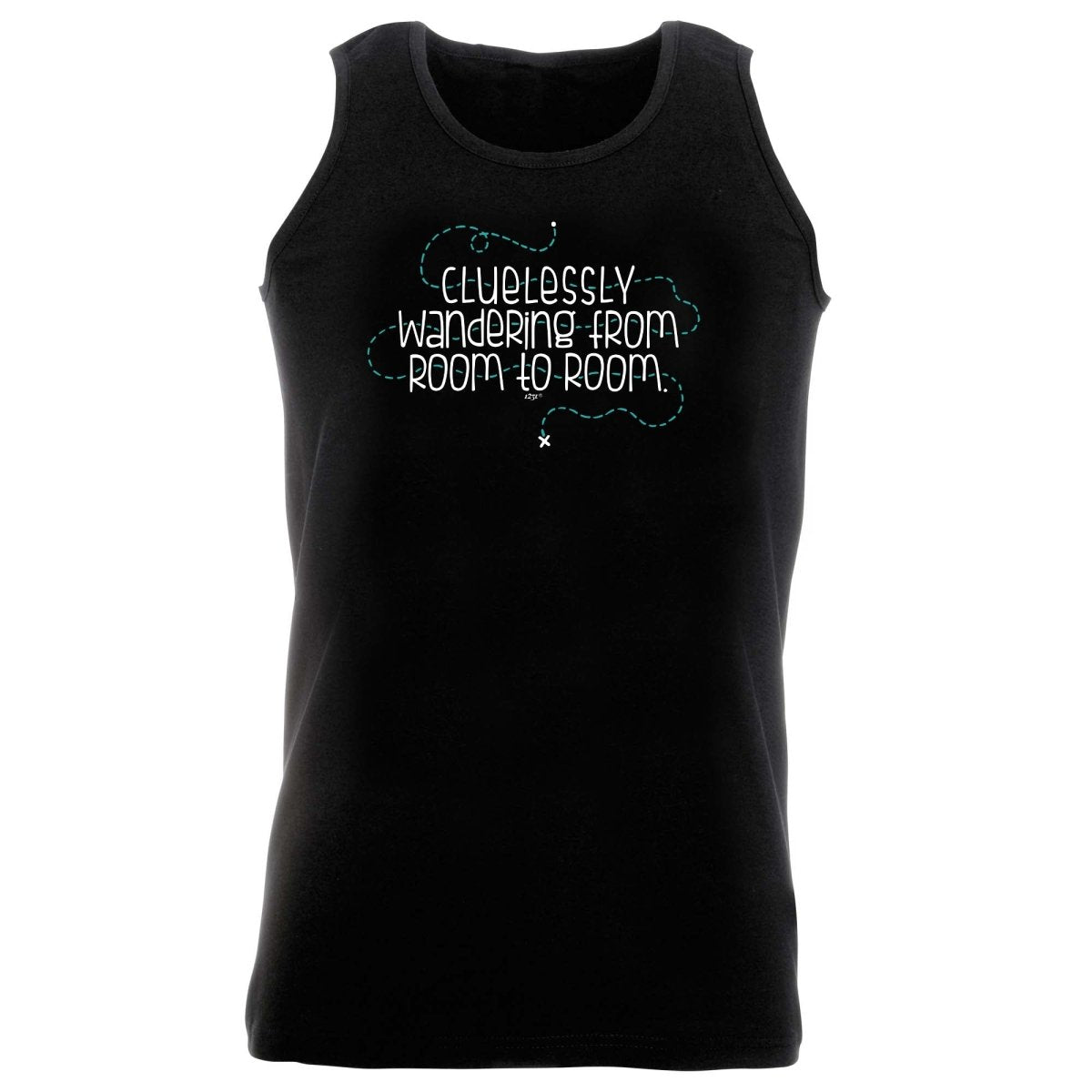 Clulessly Wandering From Room To Room - Funny Novelty Vest Singlet Unisex Tank Top - 123t Australia | Funny T-Shirts Mugs Novelty Gifts