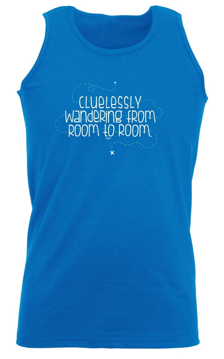 Clulessly Wandering From Room To Room - Funny Novelty Vest Singlet Unisex Tank Top - 123t Australia | Funny T-Shirts Mugs Novelty Gifts