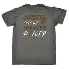Coffee Gives Me Teacher Power - Mens Funny T-Shirt Tshirts Tee Shirt - 123t Australia | Funny T-Shirts Mugs Novelty Gifts