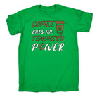 Coffee Gives Me Teacher Power - Mens Funny T-Shirt Tshirts Tee Shirt - 123t Australia | Funny T-Shirts Mugs Novelty Gifts