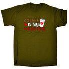 Coffee Is My Valentine Valentines Day - Mens Funny T-Shirt Tshirts - 123t Australia | Funny T-Shirts Mugs Novelty Gifts
