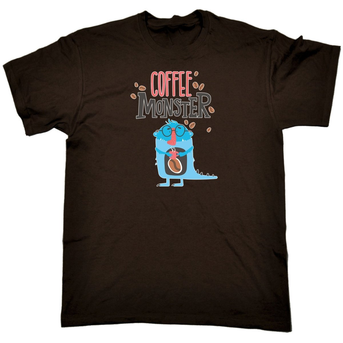Coffee Monster - Mens Funny T-Shirt Tshirts Tee Shirt - 123t Australia | Funny T-Shirts Mugs Novelty Gifts