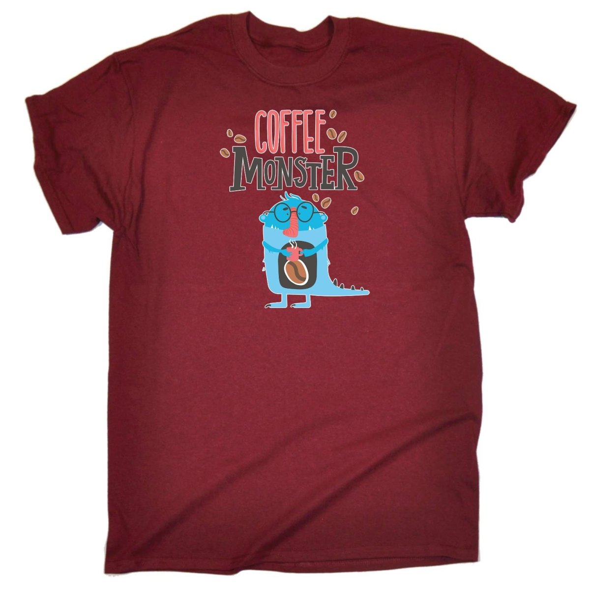 Coffee Monster - Mens Funny T-Shirt Tshirts Tee Shirt - 123t Australia | Funny T-Shirts Mugs Novelty Gifts