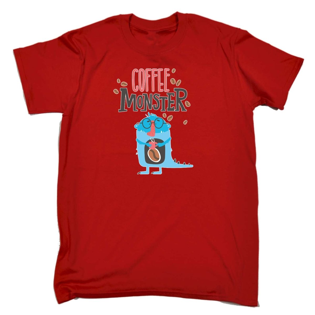 Coffee Monster - Mens Funny T-Shirt Tshirts Tee Shirt - 123t Australia | Funny T-Shirts Mugs Novelty Gifts