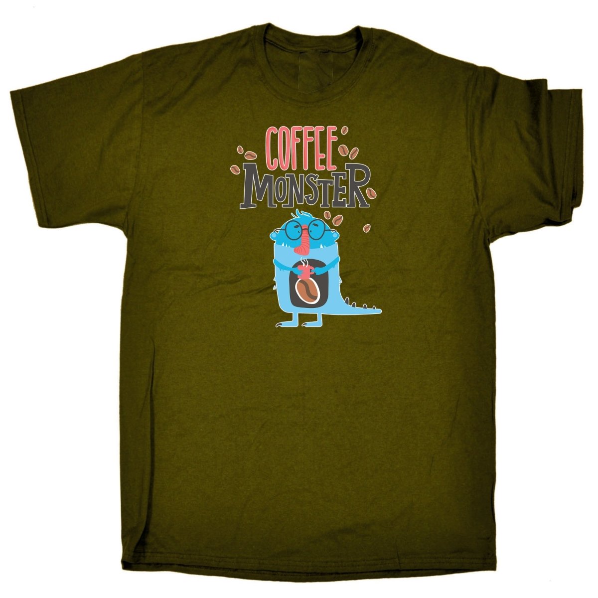 Coffee Monster - Mens Funny T-Shirt Tshirts Tee Shirt - 123t Australia | Funny T-Shirts Mugs Novelty Gifts