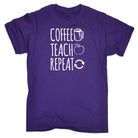 Coffee Teach Repeat Teacher - Mens Funny T-Shirt Tshirts - 123t Australia | Funny T-Shirts Mugs Novelty Gifts