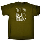 Coffee Teach Repeat Teacher - Mens Funny T-Shirt Tshirts - 123t Australia | Funny T-Shirts Mugs Novelty Gifts