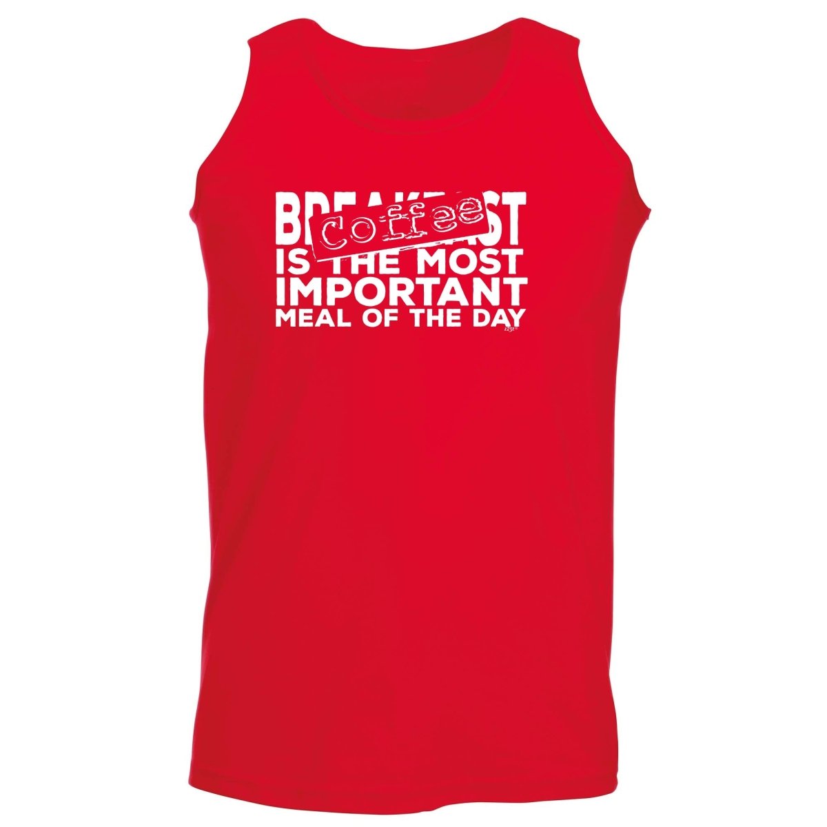 Coffee The Most Important Meal Of The Day - Funny Novelty Vest Singlet Unisex Tank Top - 123t Australia | Funny T-Shirts Mugs Novelty Gifts