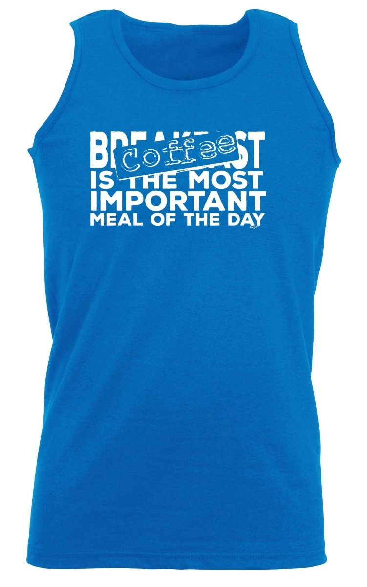 Coffee The Most Important Meal Of The Day - Funny Novelty Vest Singlet Unisex Tank Top - 123t Australia | Funny T-Shirts Mugs Novelty Gifts