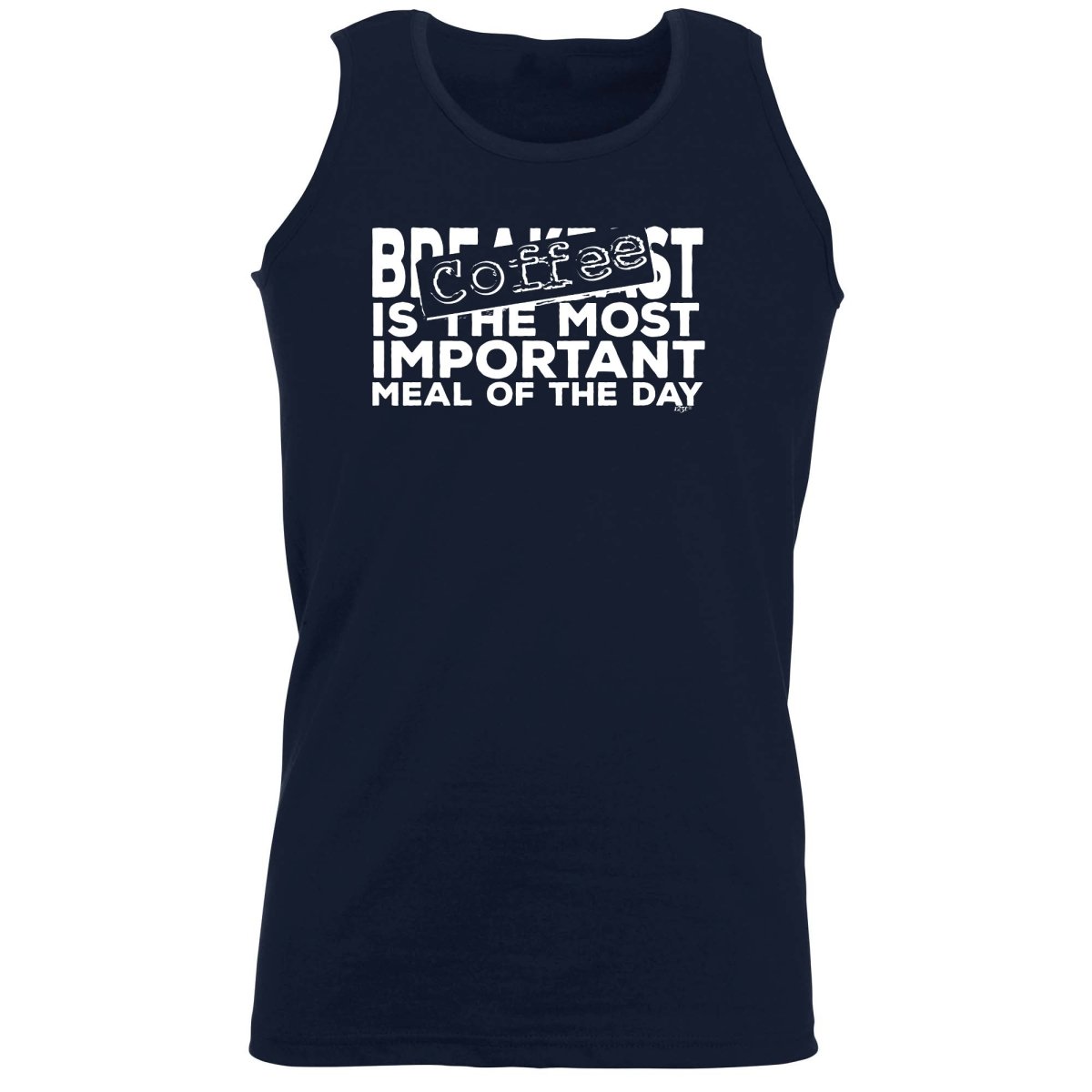 Coffee The Most Important Meal Of The Day - Funny Novelty Vest Singlet Unisex Tank Top - 123t Australia | Funny T-Shirts Mugs Novelty Gifts