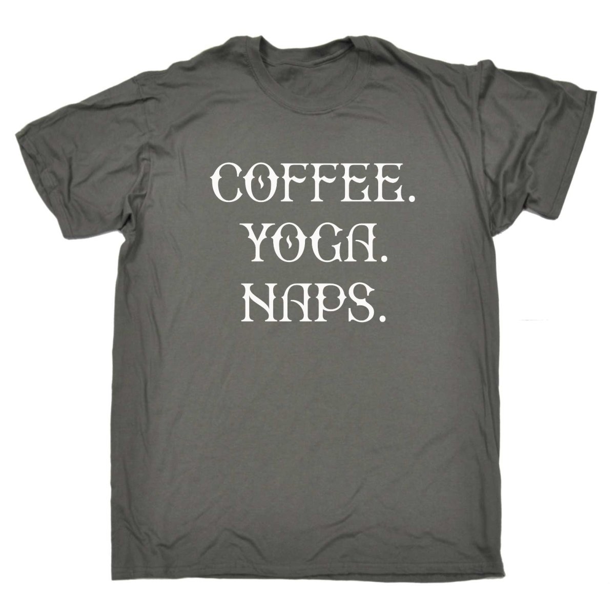 Coffee Yoga Naps - Mens Funny T-Shirt Tshirts Tee Shirt - 123t Australia | Funny T-Shirts Mugs Novelty Gifts